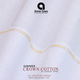 AnnanSawa Extra White Color Crown Cotton fabric for men – soft, breathable, durable premium men’s cotton fabric for casual and formal wear